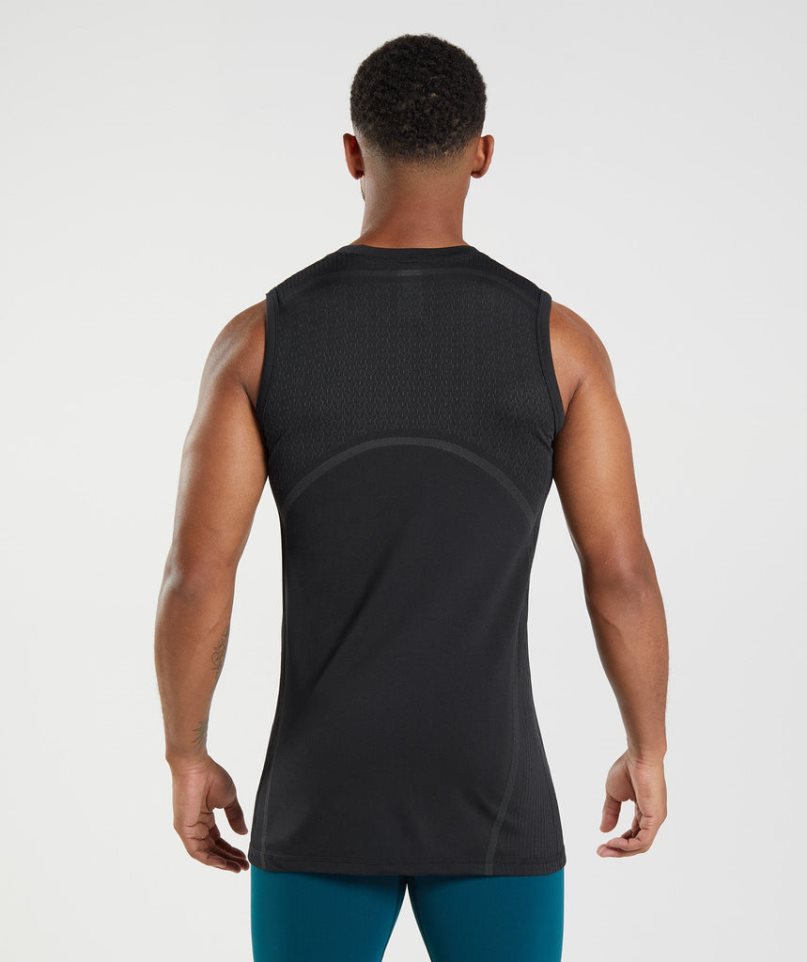 Podkoszulki Gymshark 315 Seamless Męskie Czarne | PL 894WJL